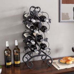 8-Bottle Freestanding Metal Wine Rack, Portable,4-Tier for Desktop,Restaurant,Wine Cellar