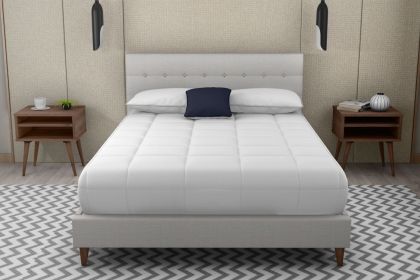 King Upholstered Bed With 2 Nightstands