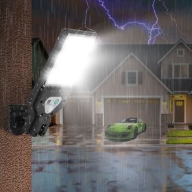 Solar Wall Light Outdoor 9 COB Beads PIR Motion Sensor Remote Control Wireless Lamps IP45 Waterproof Lighting for Garage Front Door Garden Pathwa