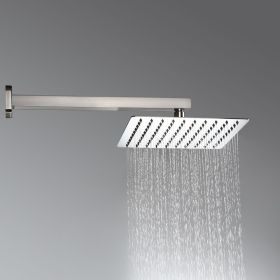 Modern 12" Wall Mounted Shower System with Handheld Shower Pressure Balance Valve