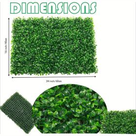 12 pieces of 24 "x 16" artificial boxwood boards, grass wall panels, boxwood fence panels, UV protection suitable for artificial green wall decor