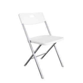 Resin Seat & Back Folding Chair, White