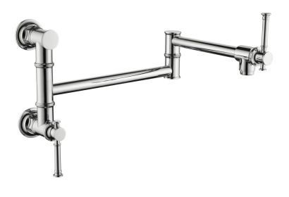 Pot Filler Faucet Wall Mount Pot Filler Faucet, Modern Brass Pot Filler Two-Attachment Wall Mount Folding Kitchen Pot Filler Swing Arm