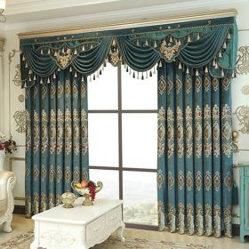 Luxury Elegant High-end Embroidered Curtains, Blackout Living Room Bedroom Villa, Velvet Curtains, Finished 2-piece (Option: SGP2022114203)