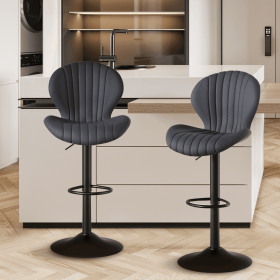 The dining chair is made of comfortable and soft material (Color: Dark grey-2pcs)