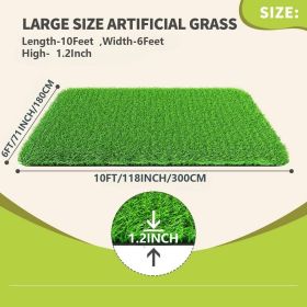 6ft x 10ftIdeal for Backyard, Garden, Lawn Landscape, Patio (6ft x 10: Grass height 0.78 inches/2cm)