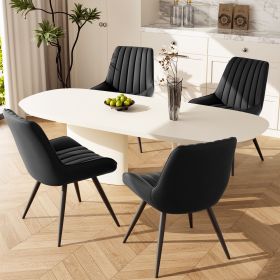 2-piece or 4-piece dining chair sets, suitable for use in dining rooms, living rooms and offices (Quantity: 4-piece, Color: Black)