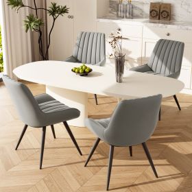 2-piece or 4-piece dining chair sets, suitable for use in dining rooms, living rooms and offices (Quantity: 2-piece, Color: Light Grey)