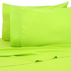Premier Colorful Bright 4 pc Microfiber Sheet Sets (Color: Lime Green, size: Full)