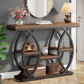 Console Table Sofa Table Entryway Table (Color: Rustic Brown)
